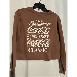 Coca-Cola Cropped Sweatshirt Women's Size S